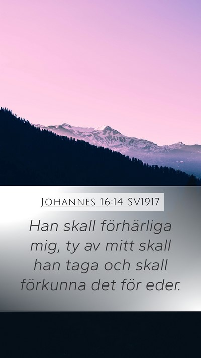 Johannes 16:14 SV1917 Bible Verse Image
