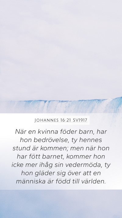 Johannes 16:21 SV1917 Bible Verse Image