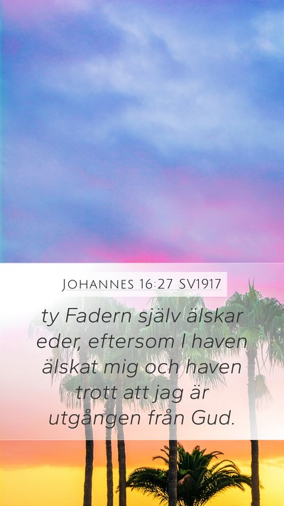 Johannes 16:27 SV1917 Bible Verse Image