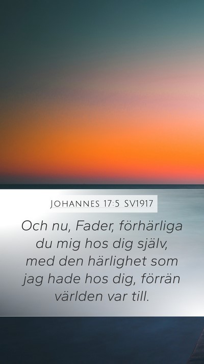 Johannes 17:5 SV1917 Bible Verse Image