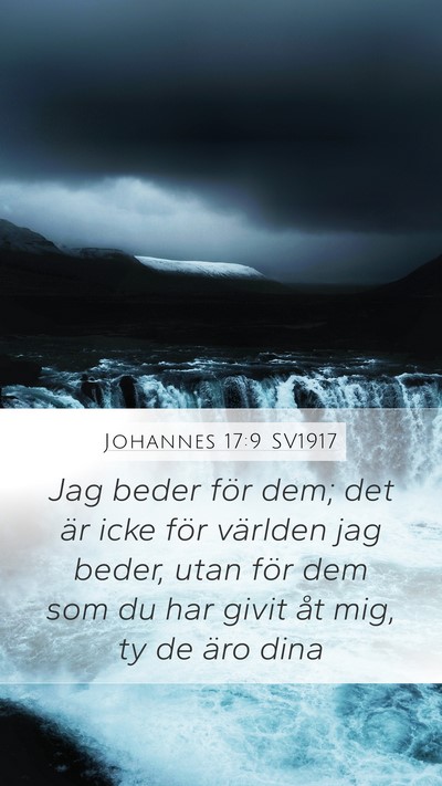 Johannes 17:9 SV1917 Bible Verse Image
