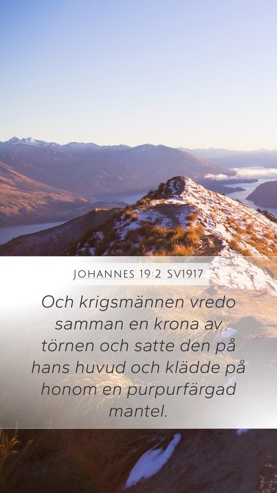 Johannes 19:2 SV1917 Bible Verse Image