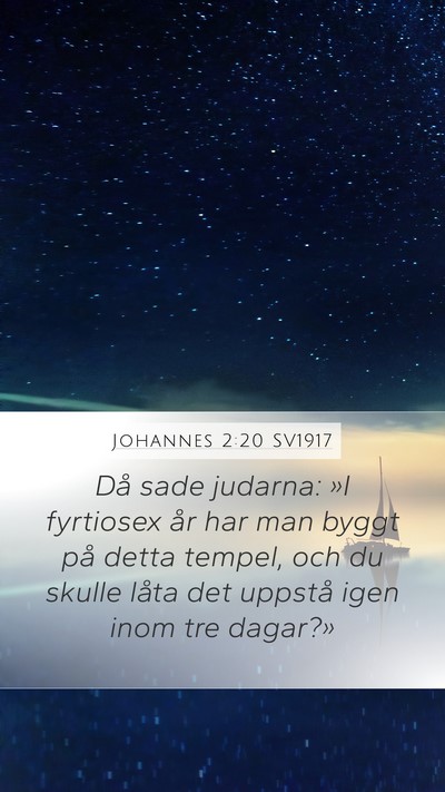 Johannes 2:20 SV1917 Bible Verse Image