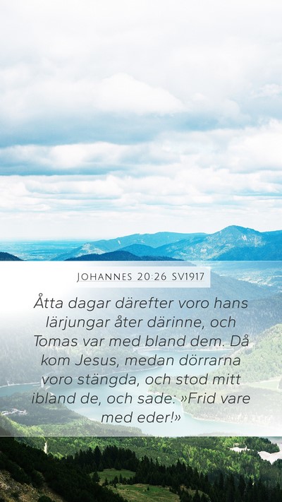 Johannes 20:26 SV1917 Bible Verse Image