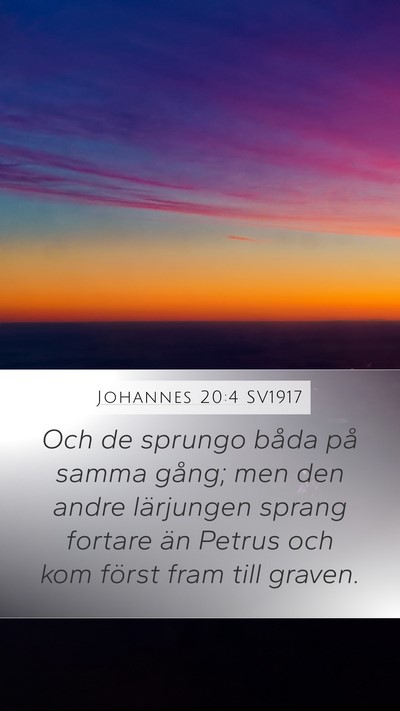 Johannes 20:4 SV1917 Bible Verse Image