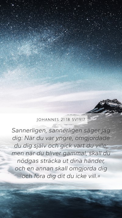 Johannes 21:18 SV1917 Bible Verse Image