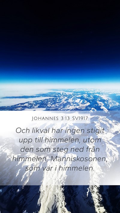 Johannes 3:13 SV1917 Bible Verse Image