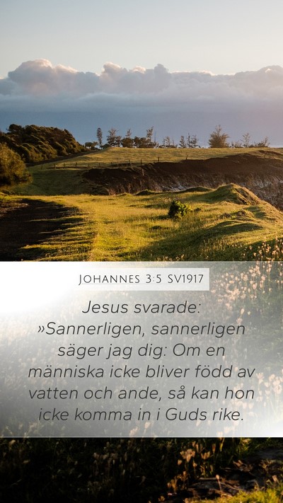Johannes 3:5 SV1917 Bible Verse Image