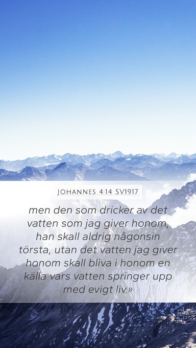 Johannes 4:14 SV1917 Bible Verse Image