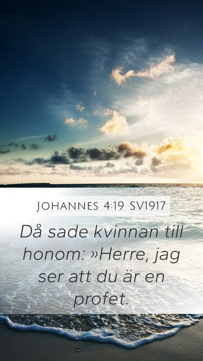 Johannes 4:19 SV1917 Bible Verse Image