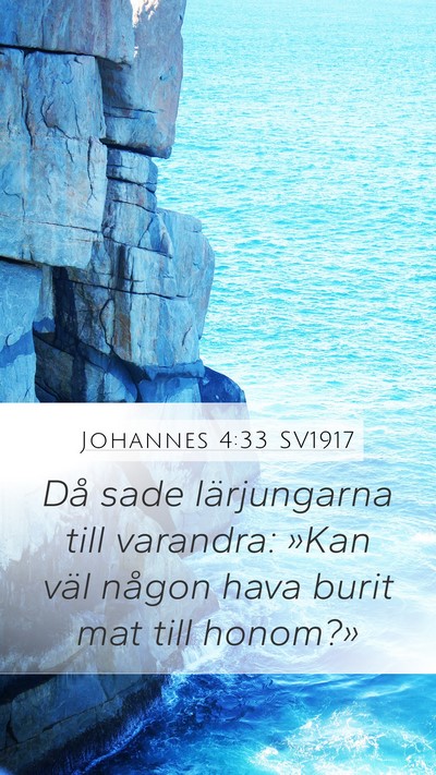 Johannes 4:33 SV1917 Mobile Phone Wallpaper - Då sade lärjungarna till varandra: »Kan väl - Mobile Bible Verse Wallpaper