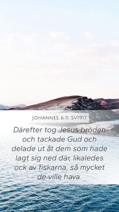 Johannes 6:11 SV1917 Bible Verse Image