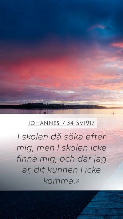 Johannes 7:34 SV1917 Mobile Phone Wallpaper - I skolen då söka efter mig, men I skolen icke - Mobile Bible Verse Wallpaper