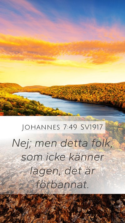 Johannes 7:49 SV1917 Mobile Phone Wallpaper - Nej; men detta folk, som icke känner lagen, det - Mobile Bible Verse Wallpaper