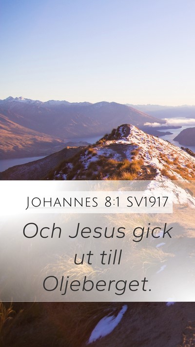 Johannes 8:1 SV1917 Mobile Phone Wallpaper - Och Jesus gick ut till - Mobile Bible Verse Wallpaper