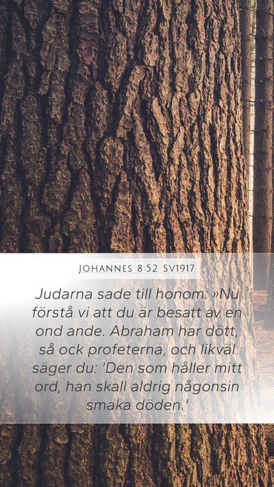 Johannes 8:52 SV1917 Bible Verse Image