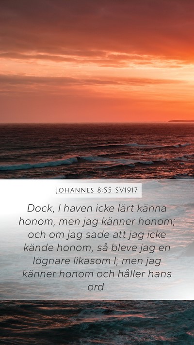 Johannes 8:55 SV1917 Bible Verse Image