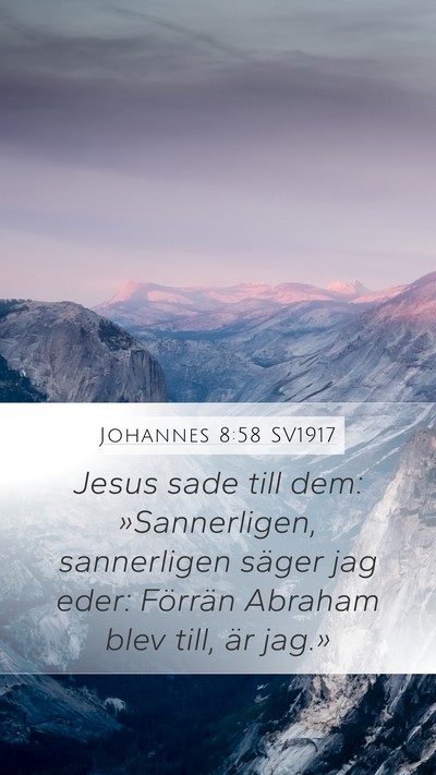 Johannes 8:58 SV1917 Bible Verse Image
