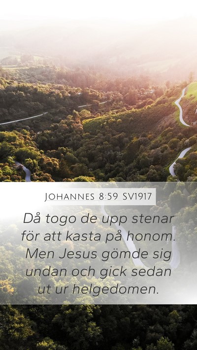 Johannes 8:59 SV1917 Bible Verse Image