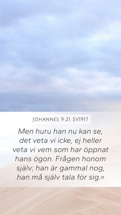 Johannes 9:21 SV1917 Bible Verse Image