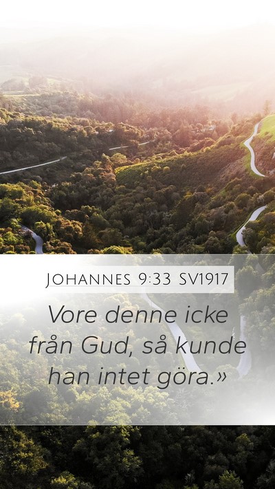 Johannes 9:33 SV1917 Mobile Phone Wallpaper - Vore denne icke från Gud, så kunde han intet - Mobile Bible Verse Wallpaper