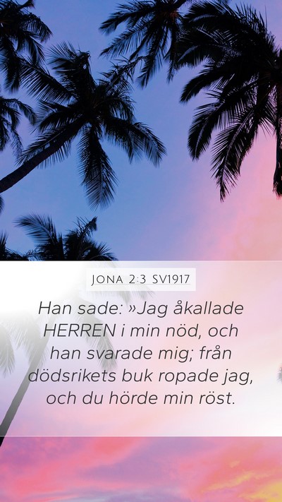 Jona 2:3 SV1917 Bible Verse Image