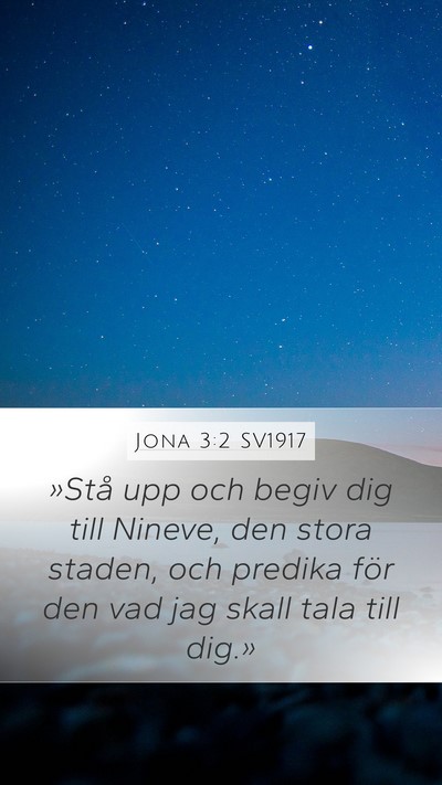 Jona 3:2 SV1917 Bible Verse Image