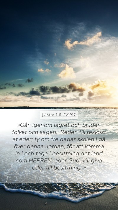 Josua 1:11 SV1917 Bible Verse Image