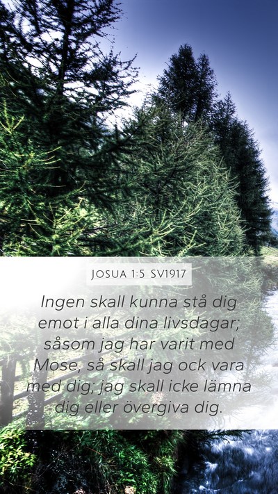 Josua 1:5 SV1917 Bible Verse Image