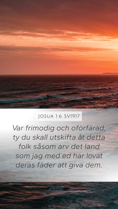 Josua 1:6 SV1917 Bible Verse Image