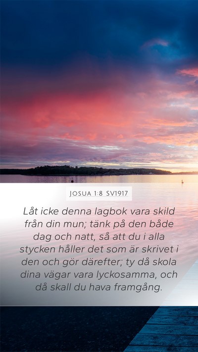 Josua 1:8 SV1917 Bible Verse Image