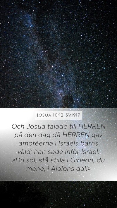 Josua 10:12 SV1917 Bible Verse Image