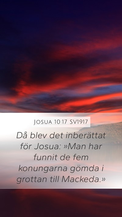 Josua 10:17 SV1917 Bible Verse Image