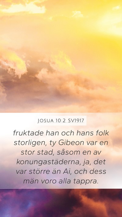 Josua 10:2 SV1917 Bible Verse Image