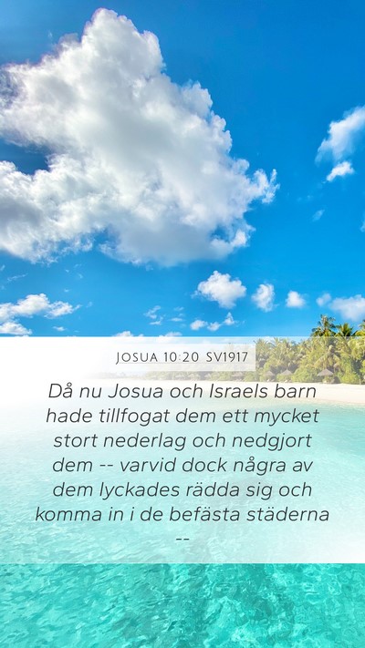 Josua 10:20 SV1917 Bible Verse Image
