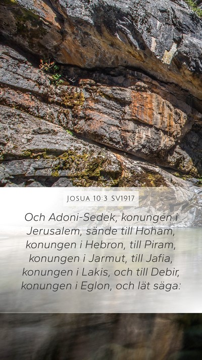 Josua 10:3 SV1917 Bible Verse Image