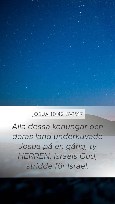 Josua 10:42 SV1917 Bible Verse Image