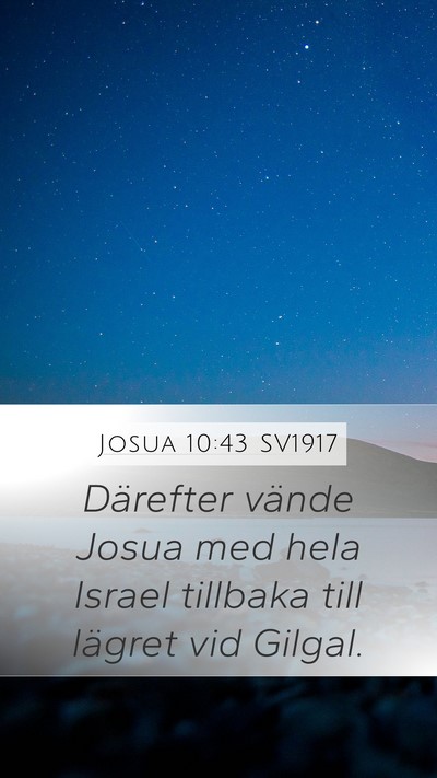Josua 10:43 SV1917 Bible Verse Image