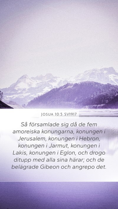 Josua 10:5 SV1917 Bible Verse Image