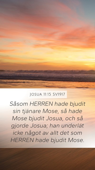 Josua 11:15 SV1917 Bible Verse Image
