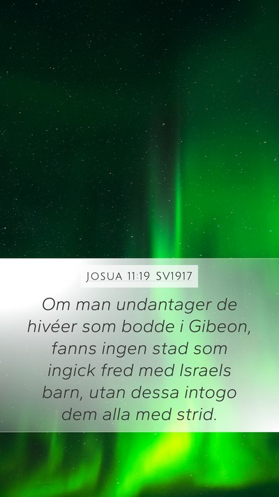 Josua 11:19 SV1917 Bible Verse Image