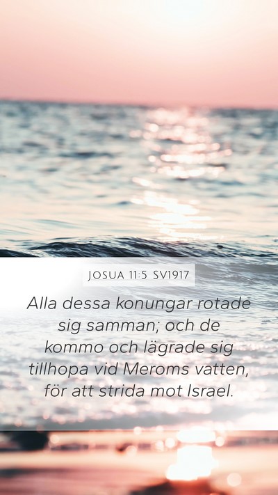 Josua 11:5 SV1917 Mobile Phone Wallpaper - Alla dessa konungar rotade sig samman; och de - Mobile Bible Verse Wallpaper