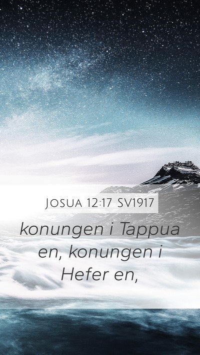 Josua 12:17 SV1917 Bible Verse Image