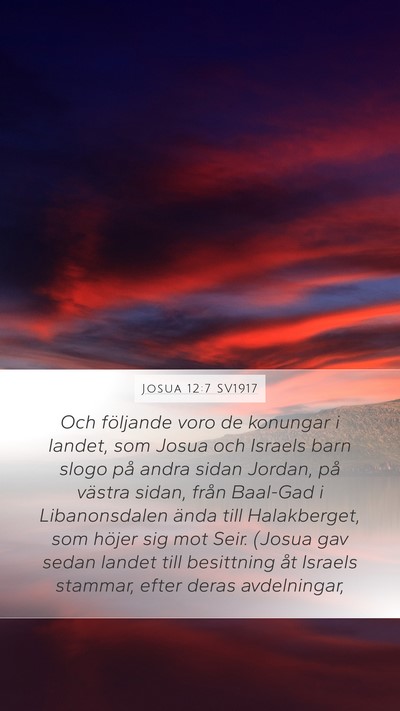 Josua 12:7 SV1917 Bible Verse Image