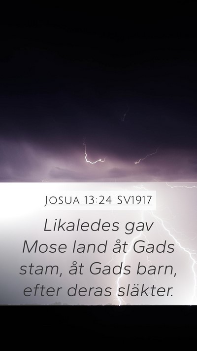 Josua 13:24 SV1917 Bible Verse Image