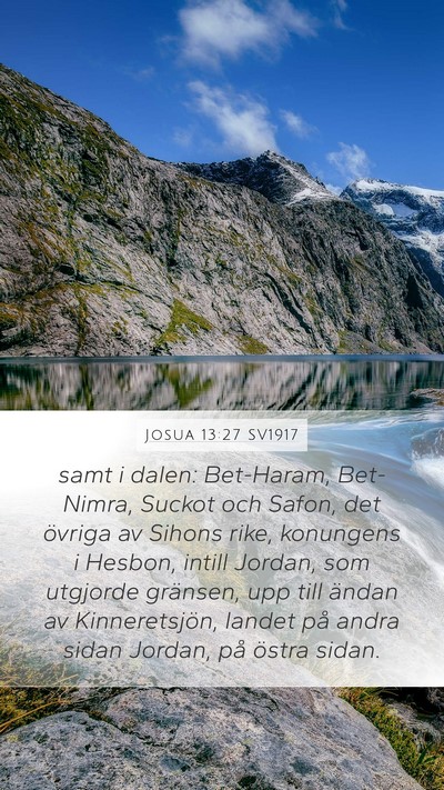 Josua 13:27 SV1917 Bible Verse Image
