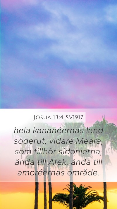 Josua 13:4 SV1917 Mobile Phone Wallpaper - hela kananéernas land söderut, vidare Meara, - Mobile Bible Verse Wallpaper