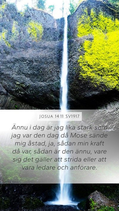Josua 14:11 SV1917 Mobile Phone Wallpaper - Ännu i dag är jag lika stark som jag var den - Mobile Bible Verse Wallpaper
