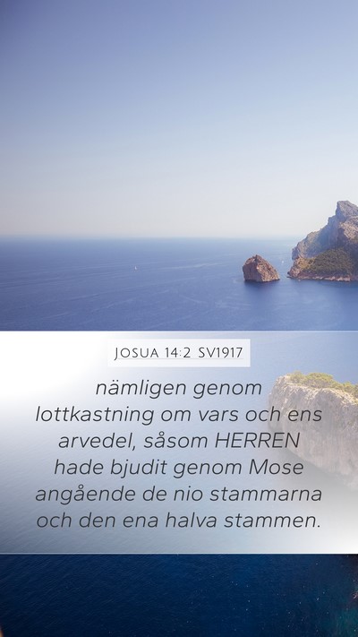Josua 14:2 SV1917 Bible Verse Image