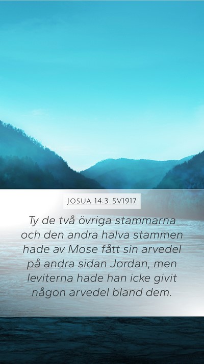 Josua 14:3 SV1917 Bible Verse Image